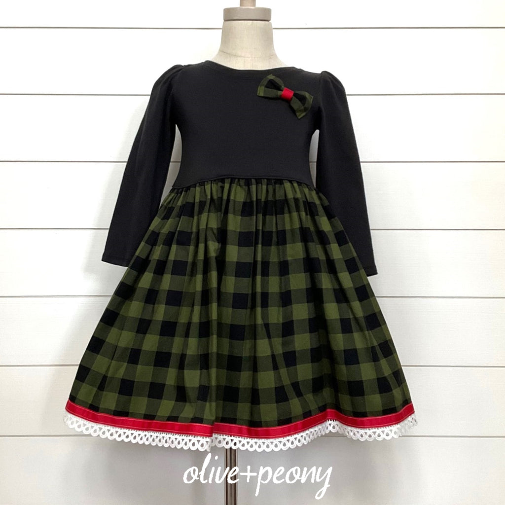 Christmas Tree Farm Dress - Pine Green Olive + Peony Christmas Tree Farm Dress - Pine Green Olive + Peony