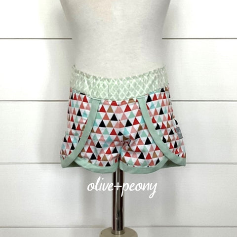 Triangles in Mint Petal Shorties