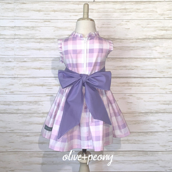 Springtime Plaid Sundress - Lavender