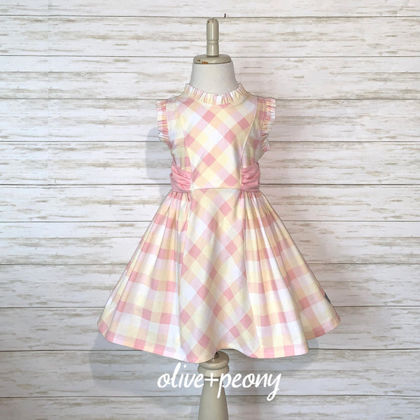 Springtime Plaid Sundress - Pink