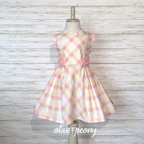 Springtime Plaid Sundress - Pink