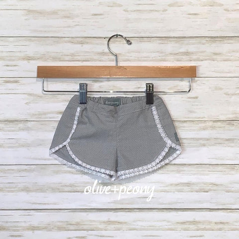 Gray Dottie Tulip Shorts