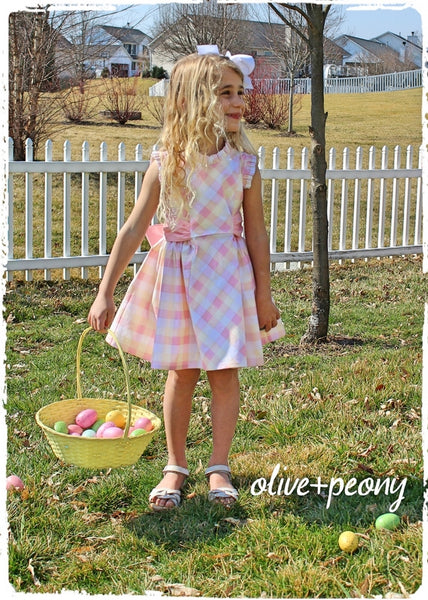 Springtime Plaid Sundress - Lavender